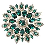 DEARMAMY Ab Farbverlauf Strass Applikation Bügelbild mit Hotfix Kleber Kreativer DIY Schmuck für Kleidung Hochzeit Gürtel Brosche Reparaturflicken Textildeko Zubehör Grün Gold