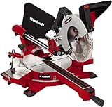 Einhell Zug-Kapp-Gehrungssäge TE-SM 2131 Dual (1600 W, max. 65 mm x 310 mm Schnitttiefe/-breite, Ø 210 mm Sägeblatt, beidseitig neigbarer Sägekopf, Zugfunktion, Laser)