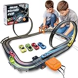 Atlasonix Autorennbahn, Elektrisches Auto für Kinder, Rennbahn Kinder 3 4 5 6 7 8 Jahre für Jungen und Mädchen, Car Rennbahn Set für Jungen, Geschenke zum Geburtstag Weihnachten