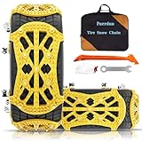 Schneeketten, 6 Stück Auto Schneeketten Universal Winter Reifenketten für Reifenbreite 165-265 mm / 6,5 '-10,43' Notfallzugketten für die Meisten PKW/SUV/LKW