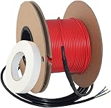 CALORIQUE Elektrische Fußbodenheizung - Heizkabel 16W/m 200W gesamt (12,5m) für 1-2m² Heizfläche - TWIN-Technologie - Energieeffizienzklasse A+++