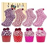 YSense Snug Geschenke für Frauen Kuschelsocken Damen Winter Warme Cupcake Flauschige Weihnachtsgeschenke Kuschelsocken Damen 39-42 Valentinstag Geburtstagsgeschenk MEHRWEG