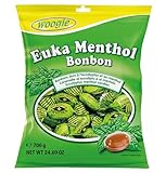 Woogie Euka Menthol Bonbons 700g – Hartkaramellen mit Eukalyptus & Menthol – Wohltuend für Hals & Atemwege – Extra frisch bei Erkältung & Husten – Großpackung