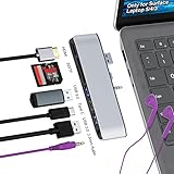 Docking Station für Surface Laptop 5 /Laptop 4 /Laptop 3 - Surface Laptop 5 Hub mit 4K HDMI, USB 3.0 * 2, Typ C 2.0, SD/TF Slot, 3.5mm Audio Port, USB Hub Adapter für Microsoft Surface Laptop 5/4/3