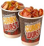 batania 50 x Currywurst Cup/To Go Becher/Food Becher | Höhe 11 cm/Ø 8,5 cm