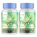 Truvenzara Schilddrüsen-Komplex für Frauen, Smart-Release Mikrosphärenkapseln, Fortgeschrittene Formel mit Jod, Selen, Ashwagandha & 20 Mrd. KBE Probioc, Nicht-GVO (120 Stück (2er Pack))