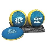 Activ Life Skip Water Bounce Catch Freizeitball – 2-Zoll-Kinderball mit Sprungscheibe, 2er-Pack, Gelb/Cyan