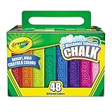 Crayola Farbenfrohe Straßenkreide Box mit 48 Stück Kreide für Strassen und Pflastersteine, Waschbare Malkreide Kinder, für Kinder ab 4 Jahren