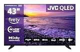 JVC Fernseher 43 Zoll Fire TV 4K QLED Smart TV mit Dolby Vision HDR, Dolby Atmos, Alexa Sprachsteuerung und Triple Tuner, UHD Fernseher LT-43VRQ3555 (2026)