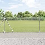 Zaunpfosten aus verzinktem Stahl 2-teilig 10 x 1 m, perfekt für Gartenzaun, Toreinbau, Holzplattenzäune - robuste Outdoor-Lösung