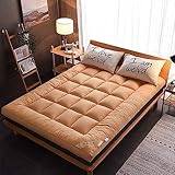 Futon Matratze Japanische Tatami Gesteppte Schlafmatratze Faltbare Bodenmatratze, Extra Dicke, Gästebett klappbar, Atmungsaktive Liege, Campingsofa,002,180x200cm