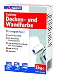 Baufan Geleimte Decken und Wandfarbe, Trockenfarbe, 2 kg, weiß, 004302008, 400 g (5er Pack)