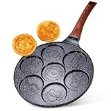 Vilde Spiegeleipfanne Granit 7 Löcher BLACK&WOOD 26 cm | Pfanne, Pancake, Spiegelei, Antihaft-Beschichtung