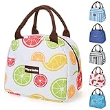 Kato Tirrinia Mittagessen Taschen für Frauen Männer, Isoliert Mittagessen Tote Tasche für Mädchen, Lunch-Box für Erwachsene & Kinder, Große Kühlung Mittagessen Tasche für Arbeit/Schule/Picknick, White