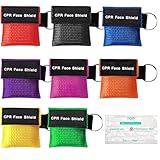 8 Stück Beatmungsmaske Erste Hilfe, 5,5 x 5CM Beatmungsmaske Schlüsselanhänger, CPR-Erste-Hilfe-Maske aus PE, CPR Maske Beatmungsmaske für das Erste-Hilfe-Training zur Wiederbelebung des Herzens