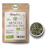 Grüner Tee Sencha BIO 250g | 100% natürlicher, reiner grüner Tee | fein-herb aromatischer Geschmack | loser Grüntee Sencha | aus kontrolliert biologischem Anbau | vom Achterhof