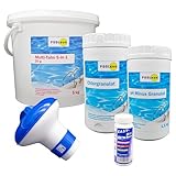 PoolSun Pool Wasserpflege Starter Set 5-teilig – Starterset für Einsteiger