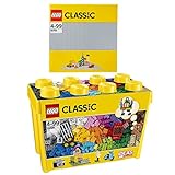 Lego Classic 2er Set 10698 Große Bausteine-Box + 10701 Grosse Graue Grundplatte