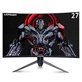 LC-POWER 27 Zoll Curved QHD Gaming Monitor 2560x1440 2K, Vesa Display 165Hz 1ms, 1500R, LC-M27-QHD-165-C Black