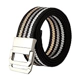 Nocyclonic Gürtel Doppel D-Ringe Unisex Leinwand Verstellbarer Outdoor Trainings Sportgürtel Plus Größe geeignet für Outdoor-Sport (11,D-140CM)