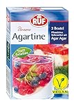 RUF Agartine Pulver, pflanzliches Geliermittel mit Agar-Agar, Ersatz für tierische Gelatine, für Desserts und Torten, glutenfrei und vegan, 3 x 10g