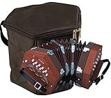 Hohner D40 Concertina mit gepolsterter Gigbag