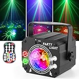 Nigecue 3 in 1 Discolicht Partylicht mit Fernbedienung, Musikgesteuert Disco Licht mit Stroboskop, Sprachsteuert LED DJ Party Lampe Discokugel mit 2M USB Kabel für Halloween Weihnachten Klub Feiertage