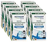 HEITMANN pure Reine Sauerstoffbleiche: Ökologisches Bleichmittel, hohe Waschkraft gegen Flecken & Schmutz, 8x 350g