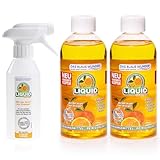 Das blaue Wunder Liquid Orange Orangenreiniger 2 x 500 ml Konzentrat, Allzweckreiniger für den Haushalt, Universalreiniger für Küche Bad Auto, inkl. Sprühflasche