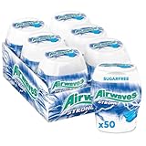 Airwaves Kaugummi Strong, Zuckerfrei, weiß, 6 Dosen (6 x 50 Dragees) ( Verpackung kann variieren)