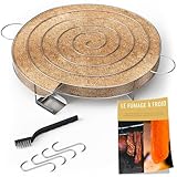Kaltrauchgenerator (30 cm) /Räucherschnecke für Räucherofen Fleisch und Fisch + 4 Fleischerhaken und 1 Reinigungsbürste - Gratis E-Book