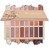 Beste Lidschatten Palette Nudetöne - Vegane Augenpalette - Eyeshadow Make Up Kosmetik - 16 Hochpigmentierte Warme Natürliche Farben in Matt + Schimmer + Glitzer - Lamora Exposed