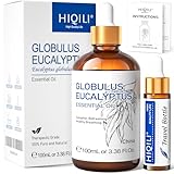 HIQILI Eukalyptusöl 100ml - 100% Reines Naturrein Eukalyptus Ätherische Öle für Diffuser, Aroma, Aromatherapie, Kerzenherstellung, Entspannung