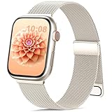 Jiamus Armband Kompatibel mit Apple Watch Armband 40mm 41mm 38mm 42mmm 44mm 45mm 49mm,Magnetisch Metall Edelstahl Ersatzarmband Damen Herren für iWatch Series 8 7 SE 6 5 4 3 2 1 Ultra(Polarstern,01A)