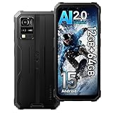 Blackview BV4800SE Android 15 Outdoor Handy 2025, 12GB+64GB/2TB, 6.56' HD+ Outdoor Smartphone NFC, 16MP AI Kamera, 5100mAh, IP68 Wasserdicht Baustellenhandy, Dual SIM 4G,OTG,GPS,Gemini AI 2.0,Schwarz
