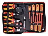 Brüder Mannesmann VDE Schraubendreher und Zangen-Satz, mit Nylon-Tasche, 14-teilig | M11214