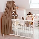 lilimaus Betthimmel Babybett - Himmel aus 100% Musselin Baumwolle - Tolles Geschenk für Baby- und Kinderzimmer - Himmelbett Vorhänge für Mädchen und Jungen