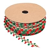 SEWACC 1 Rolle Fell Pom Weihnachtsband Multifunktionsband Hochzeitskleidband selber machen seidenband ribbon Geschenkboxen für Haarbänder schneidbares Haarband Geschenkangebot