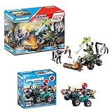 PLAYMOBIL 6879 Ganoven-Quad mit Seilwinde + 70817 Starter Pack Polizei: Gefahrentraining