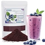 Heidelbeerpulver 220g - Gefriergetrocknet Blaubeerpulver ohne Zusatzstoffe, Extrakt aus Wildheidelbeeren, Reich an Antioxidantien, Natürlicher Lebensmittelfarbstoff für Joghurt, Smoothies, Backen
