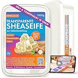 NEU Zenicolor 1kg Rohseife Sheabutter TRANSPARENT zum Seife selber machen I extra klar & schnell schmelzend I Sheabutter Seifenbasis zum Seifengießen