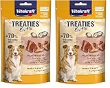 Vitakraft Treaties Bits, Hundeleckerli getreidefrei, mit Leberwurst, mit hohem Fleischanteil, ideal als Belohnung und Training, ohne Zusatz von Zucker (1x 120g) (Packung mit 2)