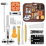 LUOJINYI Uhrmacherwerkzeug Set, 149-tlg Uhr Batteriewechsel Werkzeug, Uhr Werkzeug Set mit Benutzerhandbuch, Uhrenöffner Gehäusebodenöffner, Federstegwerkzeug, Uhren Schraubendreher, uhrenwerkzeugset