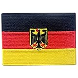 Deutsches Wappen Flagge Bestickter Deutschland Eagle Aufnäher zum Aufbügeln/Annähen Bundesdienstflagge