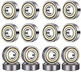 HonLena 608 ZZ Kugellager, 20 Pack 8mm x 22mm x 7mm Metall Double Shielded Miniatur Rillenkugellager für Skateboard Roller Inline Skates