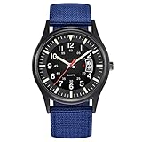 Boxwizard Mode analoge Handgelenk Uhr Männer Outdoor Casual Quarz Armbanduhr Lässige Quarz-Armbanduhr Quarzuhr Sportuhr Analoge(blau)