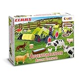 CRAZE Adventskalender Kinder CLAAS Spielzeug Adventskalender mit Bauernhof Figuren und Traktor, 24 Überraschungen, Adventskalender Kinder