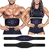 EMS Trainingsgerät, Bauchtrainer Elektrisch, EMS Bauchmuskeltrainer, EMS Bauchtrain – Nicht auswechselbare – 6 Trainingsmodi Muskelstimulator für Männer und Frauen, Bauch Trainingsgerät für Zuhause