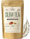 SLIM TEA - Abnehmen Schnell & Fettverbrenner - Grüner Tee lose, Mate, Ingwer, Löwenzahn, weißer Tee, Hibiscus, Schachtelhalm, Brennessel, Papaya, Kardamom - Antioxidantien - Natürliche Zutaten 100g