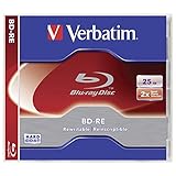 Verbatim Blu Ray BD-RE Single-Layer 25GB 1er Jewel Case Rohling